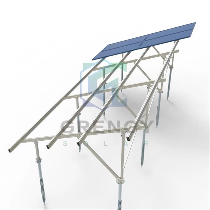 Corrosie - Resistent aluminium Solar Racking System Commerciële grondinstallatiekits