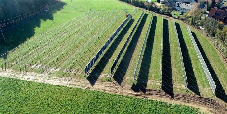 Dual-Use Vertical Solar Mounting Structure factory