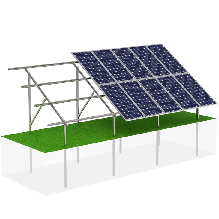 Op de grond gemonteerde zonnepanelen