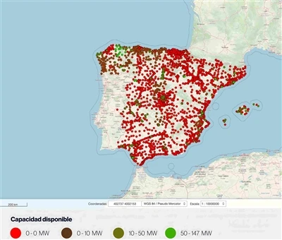 Het Spaanse elektriciteitsnet bereikt een verzadiging van 85,7% na een verlie...