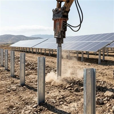 Utility Solar Steel Rammende palen
