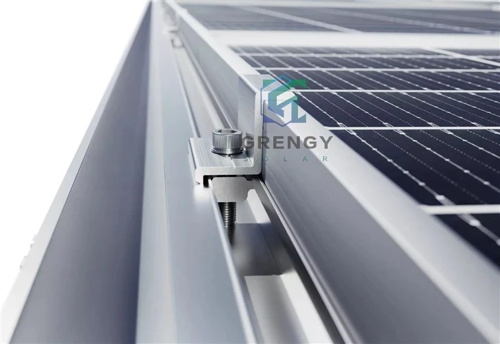 Solar Carport Frame Including 15 Solar Panels, Aluminum, Clearance Height 2.200 mm