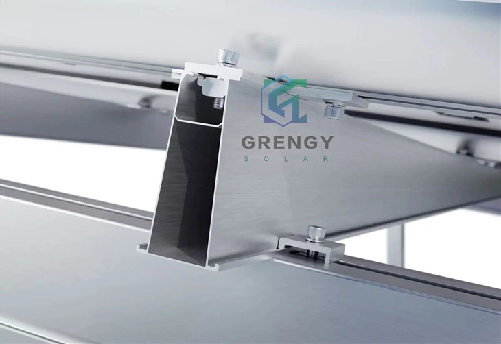 Solar Carport Frame Including 15 Solar Panels, Aluminum, Clearance Height 2.200 mm