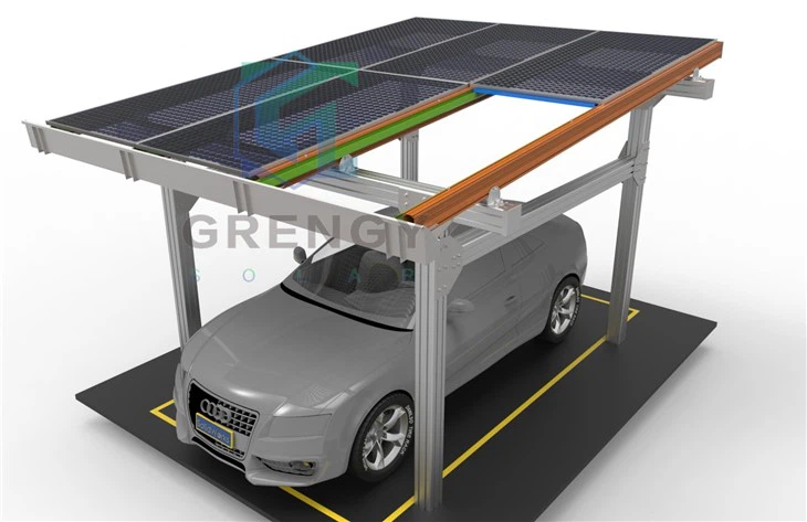 Wall-mounted Waterproof Aluminum Solar Carport