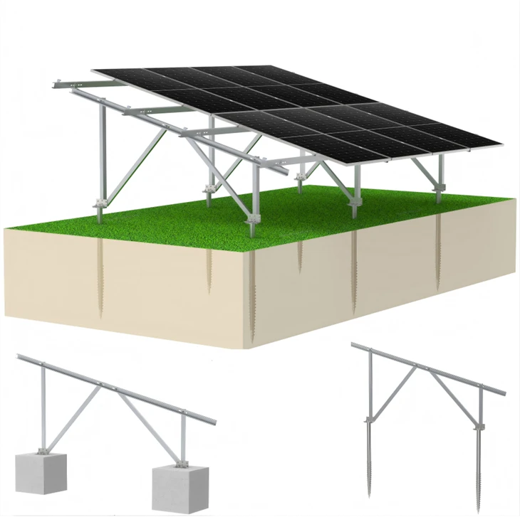 ZAM stalen grondmontagerek op zonne-energie